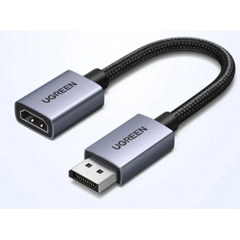  Кабель UGREEN DP133 (65982S) DisplayPort to HDMI 4K Cable 20cm 1 piece Space Gray 