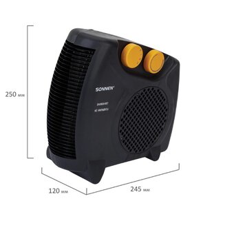  Тепловентилятор SONNEN FH06 (457781) черный/оранжевый 