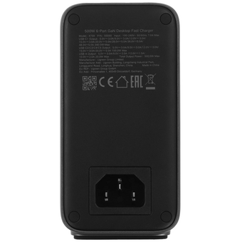  СЗУ UGREEN X759 (55550B) 500W 6-Port 1*USB-A&5*USB-C GaN Desktop Fast Charger EU серый космос 