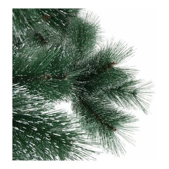  Ель новогодняя искусственная Золотая сказка 592045 Пушистая 180см, с инеем и шишками, зеленая 