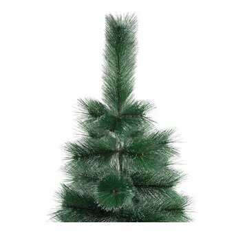  Ель новогодняя искусственная Золотая сказка 592045 Пушистая 180см, с инеем и шишками, зеленая 