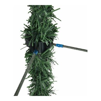  Ель новогодняя искусственная Золотая сказка 592045 Пушистая 180см, с инеем и шишками, зеленая 