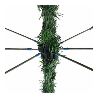  Ель новогодняя искусственная Золотая сказка 592045 Пушистая 180см, с инеем и шишками, зеленая 