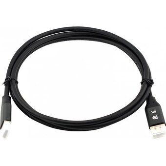  Кабель аудио-видео Cactus CS-DP-DP-1.4-2, DisplayPort(m)-DisplayPort(m) ver 1.4, 2м, Gold, черный 