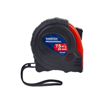  Рулетка измерительная RABBITEX 671358 Professional 7,5м*25мм, обрезиненный корпус, 3 фиксатор 