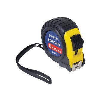  Рулетка измерительная RABBITEX 671349 Standard 5м*19мм, обрезиненный корпус, с фиксатором 