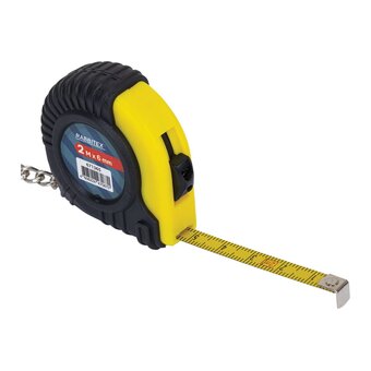  Рулетка-брелок RABBITEX 671365 2м*6мм обрезиненный корпус 