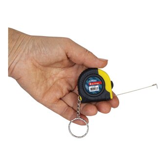  Рулетка-брелок RABBITEX 671365 2м*6мм обрезиненный корпус 