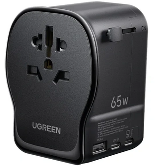  Переходник питания UGREEN S550 (55001) 65W Universal Travel Adapter Black 