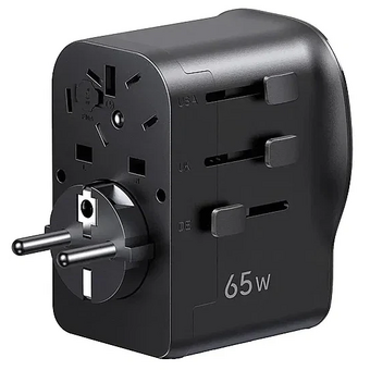  Переходник питания UGREEN S550 (55001) 65W Universal Travel Adapter Black 