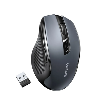  Мышь UGREEN MU006S (85082) Ergonomic Wireless 4000DPI 2.4G BT Mouse Black 