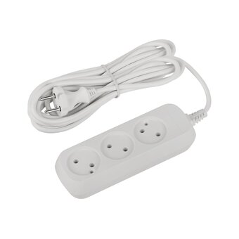  Удлинитель ЭРА UDL-16-370-E Greenline, 3 розетки, с заземлением, 16А, 7м, белый 