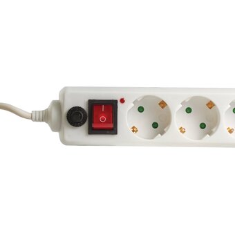  Сетевой фильтр SONNEN U-353 (511425) 5 розеток, с заземлением, выключатель, 10 А, 3м белый 