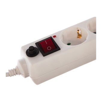  Сетевой фильтр SONNEN U-363 (511426) 6 розеток, с заземлением, выключатель, 10 А, 3м белый 