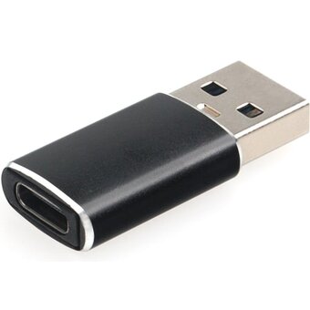  Переходник CABLEXPERT A-USB3.1-AMCF USB 3.1 AM/Type-C (F) 5Гбит/с, QC3.0, металлический корпус, Pro, черный 