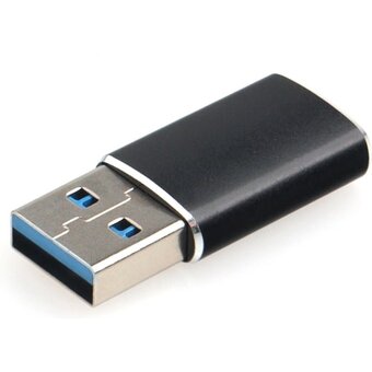  Переходник CABLEXPERT A-USB3.1-AMCF USB 3.1 AM/Type-C (F) 5Гбит/с, QC3.0, металлический корпус, Pro, черный 