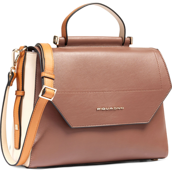  Сумка Piquadro Circle BD6777W92/MBE женская, кожа натуральная, коричневый/бежевый 