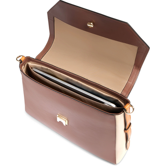  Сумка Piquadro Circle BD6777W92/MBE женская, кожа натуральная, коричневый/бежевый 