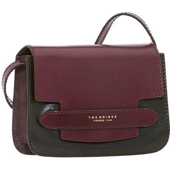  Сумка The Bridge Lucrezia Wow 0419200P/YW женская, кожа натуральная, сливовый/зеленый 