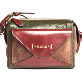  Сумка The Bridge Frida Wow 0429040P/YW женская, кожа натуральная, сливовый/зеленый 