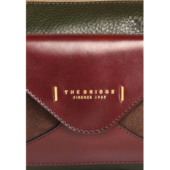  Сумка The Bridge Frida Wow 0429040P/YW женская, кожа натуральная, сливовый/зеленый 