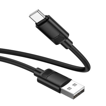  Дата-кабель HOCO X122 Benefit silicone charging data cable Type-C черный 
