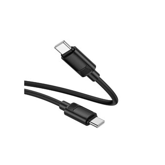  Дата-кабель HOCO X122 Benefit 60W silicone charging data cable C to C черный 