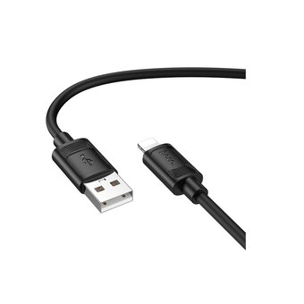  Дата-кабель HOCO X122 Benefit silicone charging data cable iP черный 