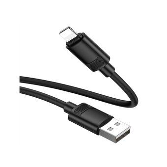  Дата-кабель HOCO X122 Benefit silicone charging data cable iP черный 