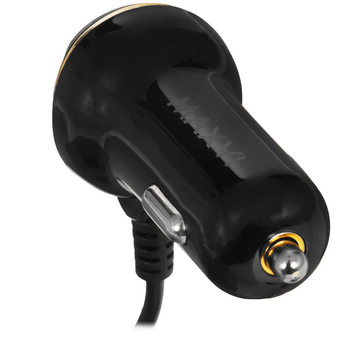  АЗУ Maxvi CCM-211MSC 2.1A, 1xUSB черный, LED индикатор, витой кабель microUSB 