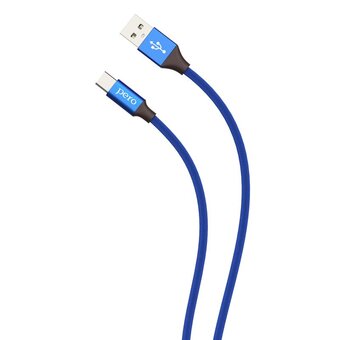  Дата-кабель PERO DC-02 Type-C, 2А, 1м синий 