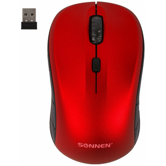  Мышь беспроводная SONNEN V-111 (513520) красная 