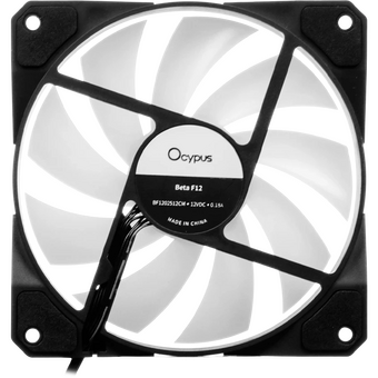  Вентилятор Ocypus Beta F12 BK ARGB Reverse Blade, 120x120x25mm, 3-pin, 800-1600 RPM, 29 DBA Max, Hydro Bearing 