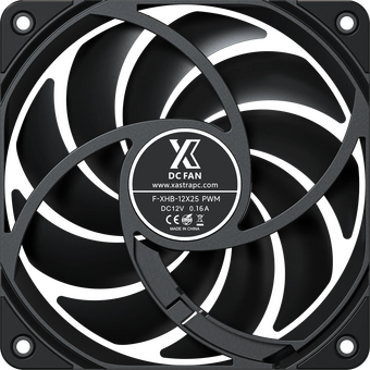  Вентилятор XASTRA FB120 reverse (FB120-1BA-SRX) 120x120x25мм (PWM, black) Color BOX 