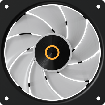  Вентилятор Ocypus Gamma F12 Elite BK ARGB 3 in 1, 120x120x25mm, 4-Pin PWM, 600-1800 RPM, 26 DBA Max, Hydro Bearing 