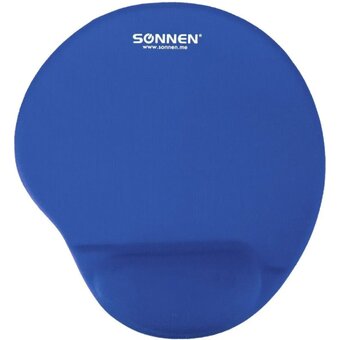  Коврик для мыши Sonnen 513300 полиуретан + лайкра, 250х220х20мм, синий 