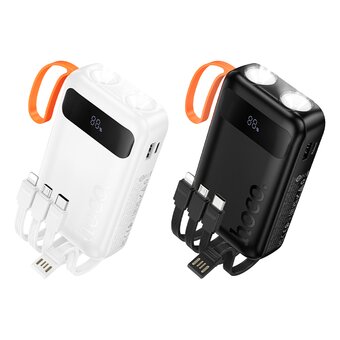  Аккумулятор внешний резервный HOCO J151 Spirit dual lighting four-cable 10000mAh черный 