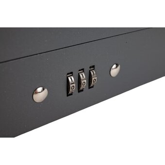  Ящик для денег BRAUBERG 290457 80х195х290мм, кодовый замок, темно-серый 