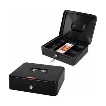  Ящик для денег BRAUBERG 291348 90х240х300мм, ключевой замок, черный 