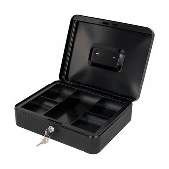  Ящик для денег BRAUBERG 291348 90х240х300мм, ключевой замок, черный 