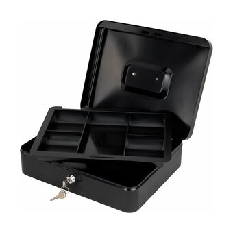  Ящик для денег BRAUBERG 291348 90х240х300мм, ключевой замок, черный 