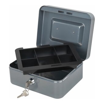  Ящик для денег BRAUBERG 291352 90х160х200мм, ключевой замок, серебристый 