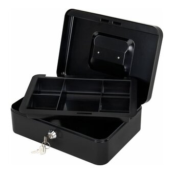  Ящик для денег BRAUBERG 291349 90х180х250мм, ключевой замок, черный 