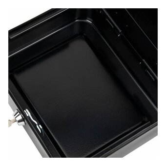  Ящик для денег BRAUBERG 291349 90х180х250мм, ключевой замок, черный 