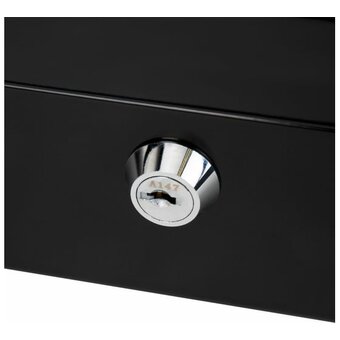  Ящик для денег BRAUBERG 291349 90х180х250мм, ключевой замок, черный 