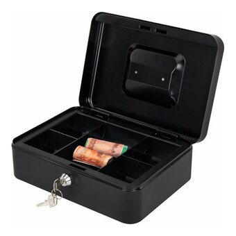  Ящик для денег BRAUBERG 291349 90х180х250мм, ключевой замок, черный 