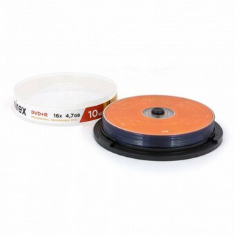  Диск DVD+R MIREX UL130013A1L, 4,7Гб, 16x, Cake Box (упаковка на шпиле) 10шт 