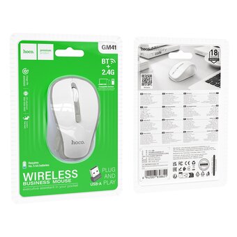  Мышь HOCO GM41 Exciting dual-mode business wireless mouse белый 