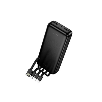  Аккумулятор внешний резервный HOCO J163A Wonderful with 4 cables 20000mAh черный 