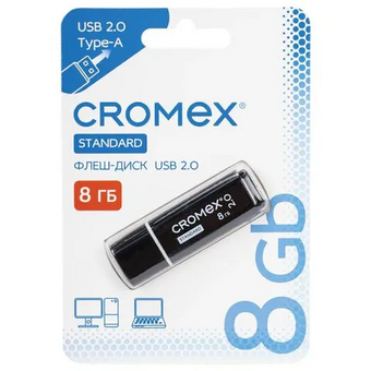  USB-флешка CROMEX 514157 Standard 8Gb USB 2.0, черный 